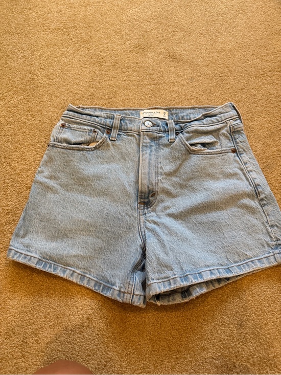 Abercrombie & Fitch Pants - Abercrombie & Fitch Light Blue High-Rise Denim Shorts